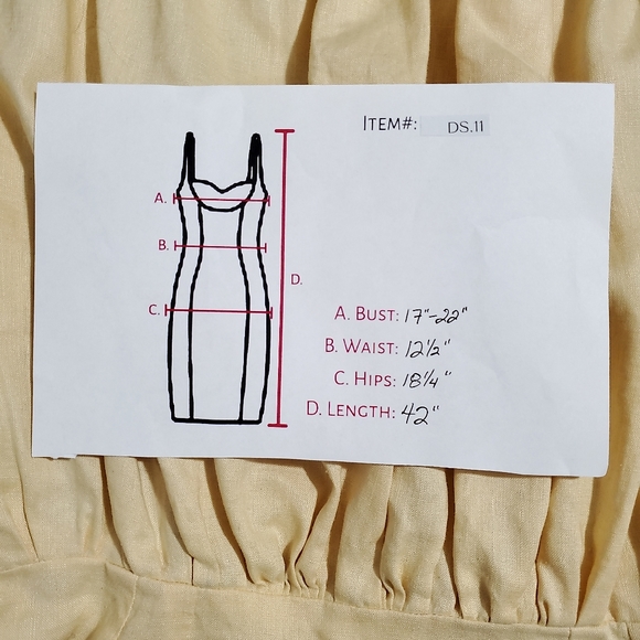 Yellow Sleeveless Dress Vintage Handmade - Picture 7 of 7